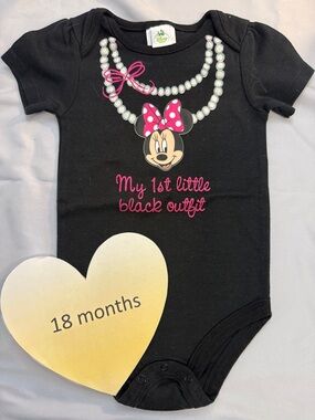 Disney - LIKE NEW Short sleeve Minnie Mouse onesie top/shirt. Size 18-24 months
